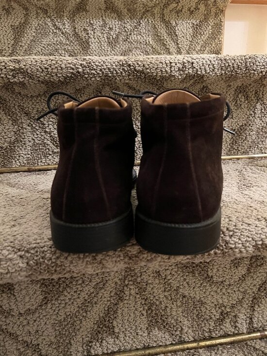 GUC Men\'s Salvatore Ferragamo Brown Suede Lace Up Chukka Boots Size 10.5 2E main image 6